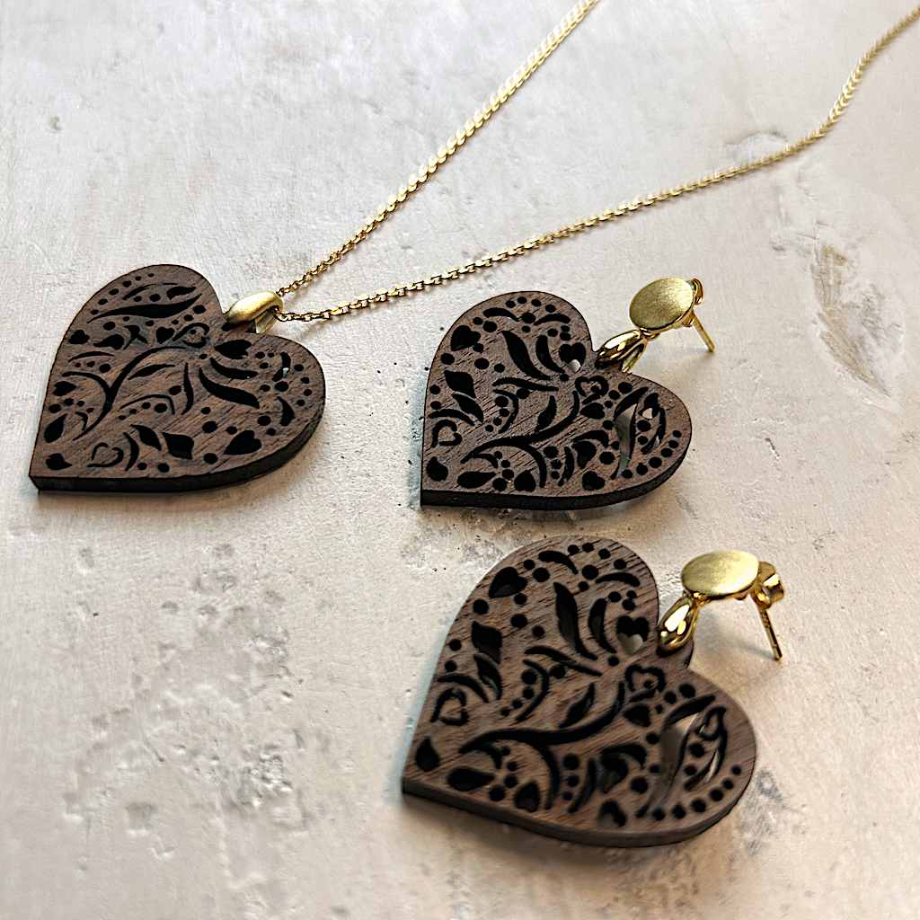 Schmuckset Kette & Ohrringe, personalisierbar