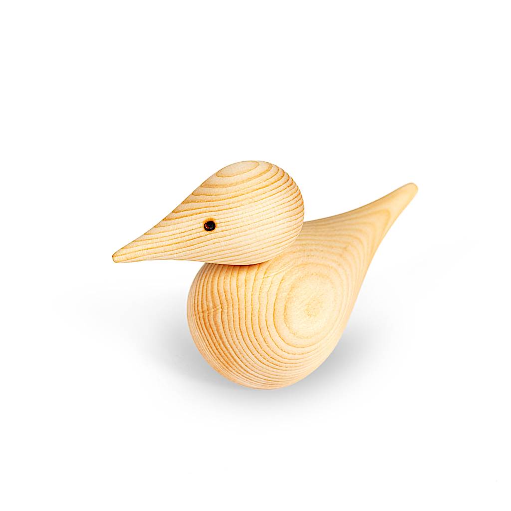 Gedrechselter Vogel aus Zirbe