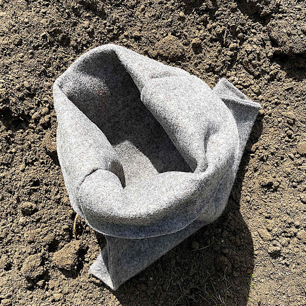 Pflanzsack aus Schafswolle