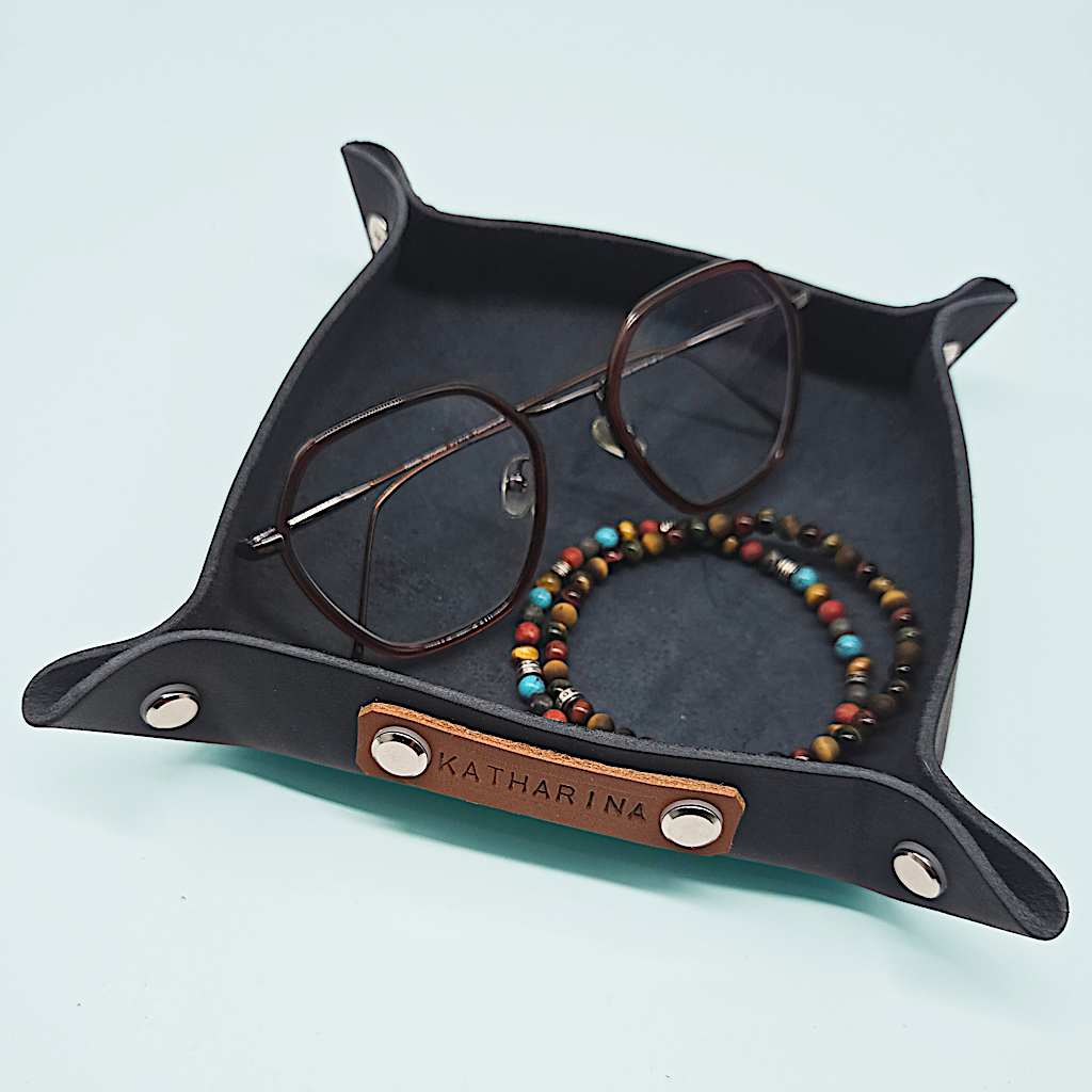 Lederschale mit Name