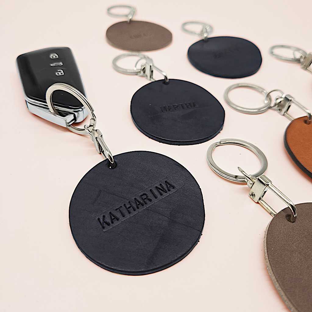 Runder Schlüsselanhänger, personalisierbar