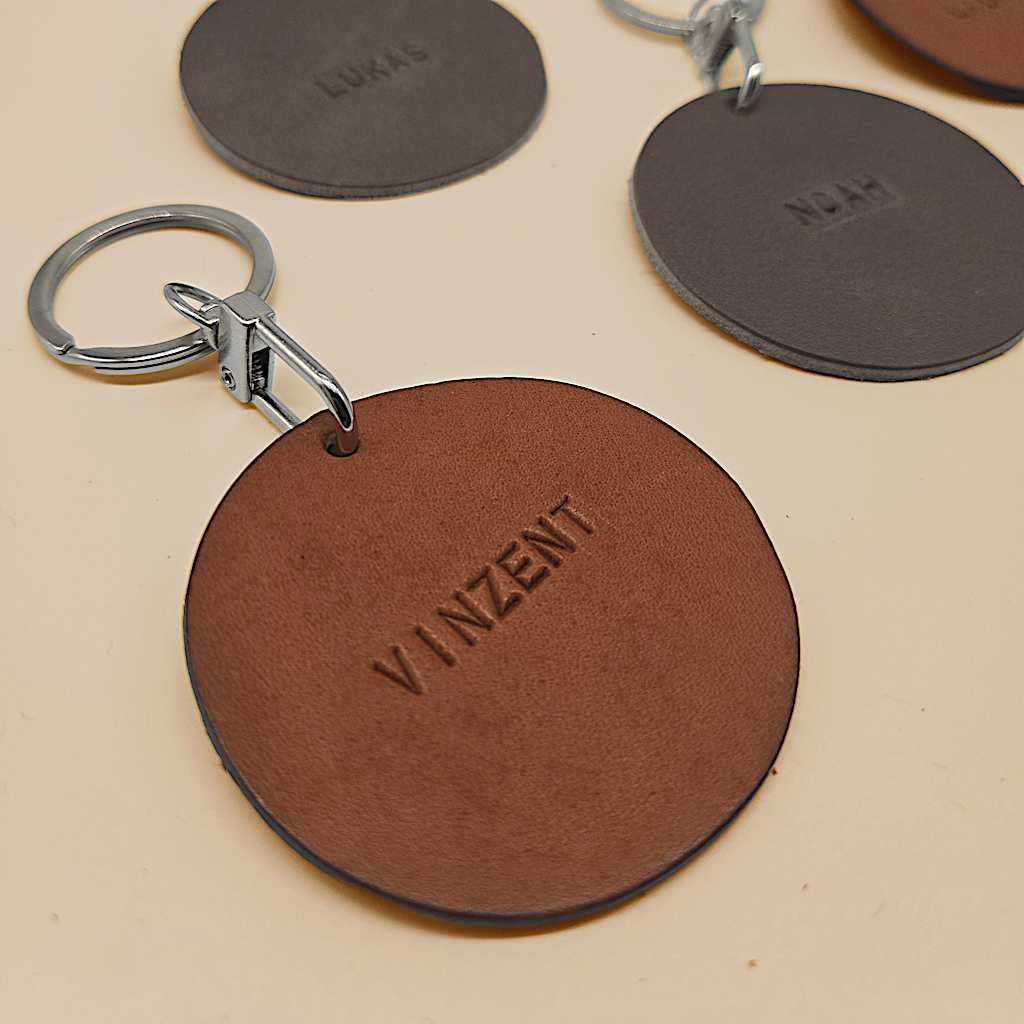 Runder Schlüsselanhänger, personalisierbar