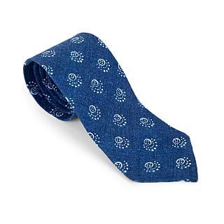 Blaudruck-Krawatte „Punkte“