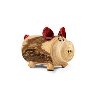 Glücksschweinchen aus Holz