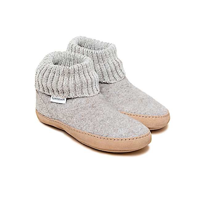 Hüttenschuhe mit Ledersohle