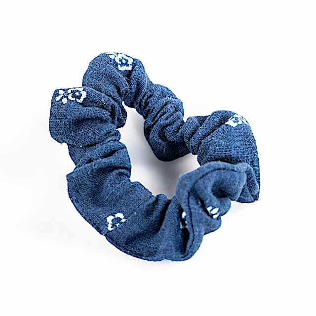 Haarband aus Blaudruckleinen