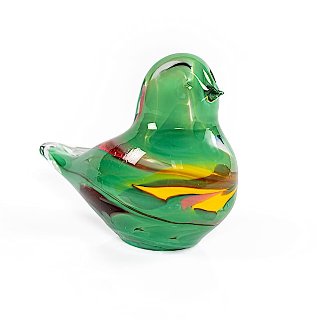 Mundgeblasener Spatz aus Glas