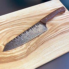 Personalisiertes Kochmesser aus Damaststahl