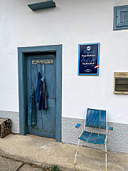 Blaudruck Halbschürze
