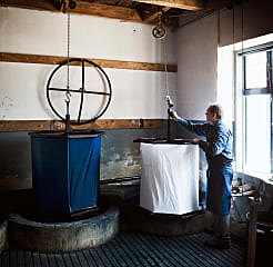 Blaudruck Halbschürze