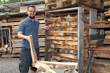 Muskatmühle aus Eichenholz