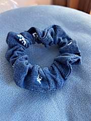 Haarband aus Blaudruckleinen