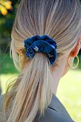 Haarband aus Blaudruckleinen