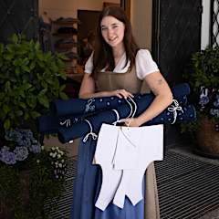 Servus Blaudruck-Dirndl