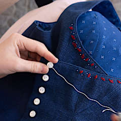 Servus Blaudruck-Dirndl